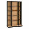 bibliotheque-coulissante-5-niveaux-avec-niches-en-bois-et-noir-hwvhp11064ap