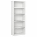 bibliotheque-en-bois-blanc-a-5-niveaux-hoabo11088gx