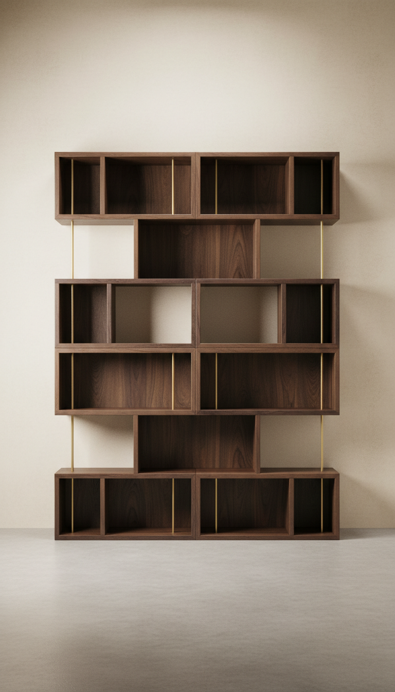 Brushed Brass Floating Shelf Trio
